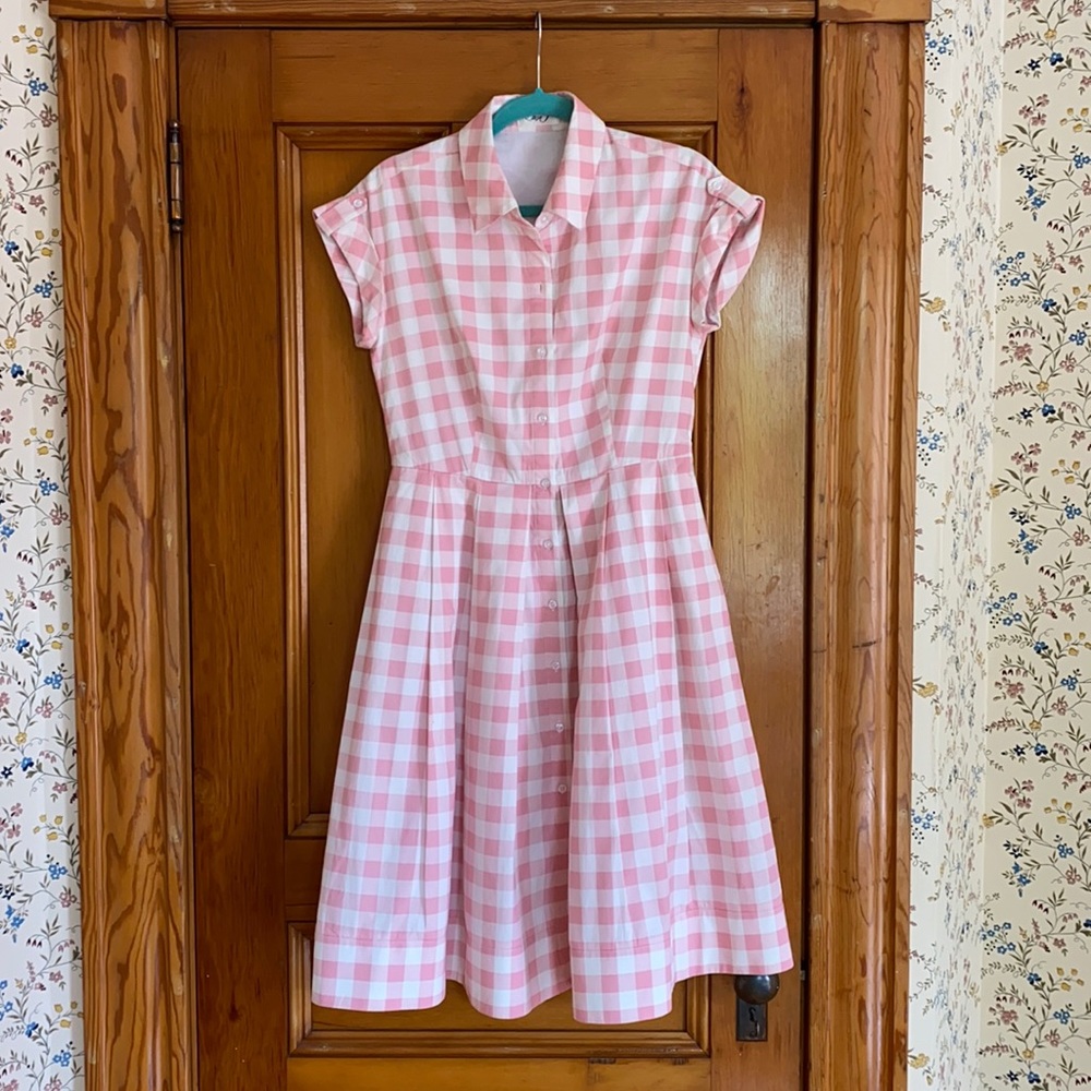 EliA j pink gingham dress